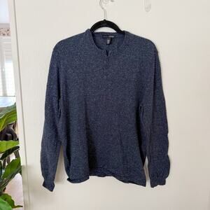 Men's Autumn Cashmere Henley Sweater Sz L